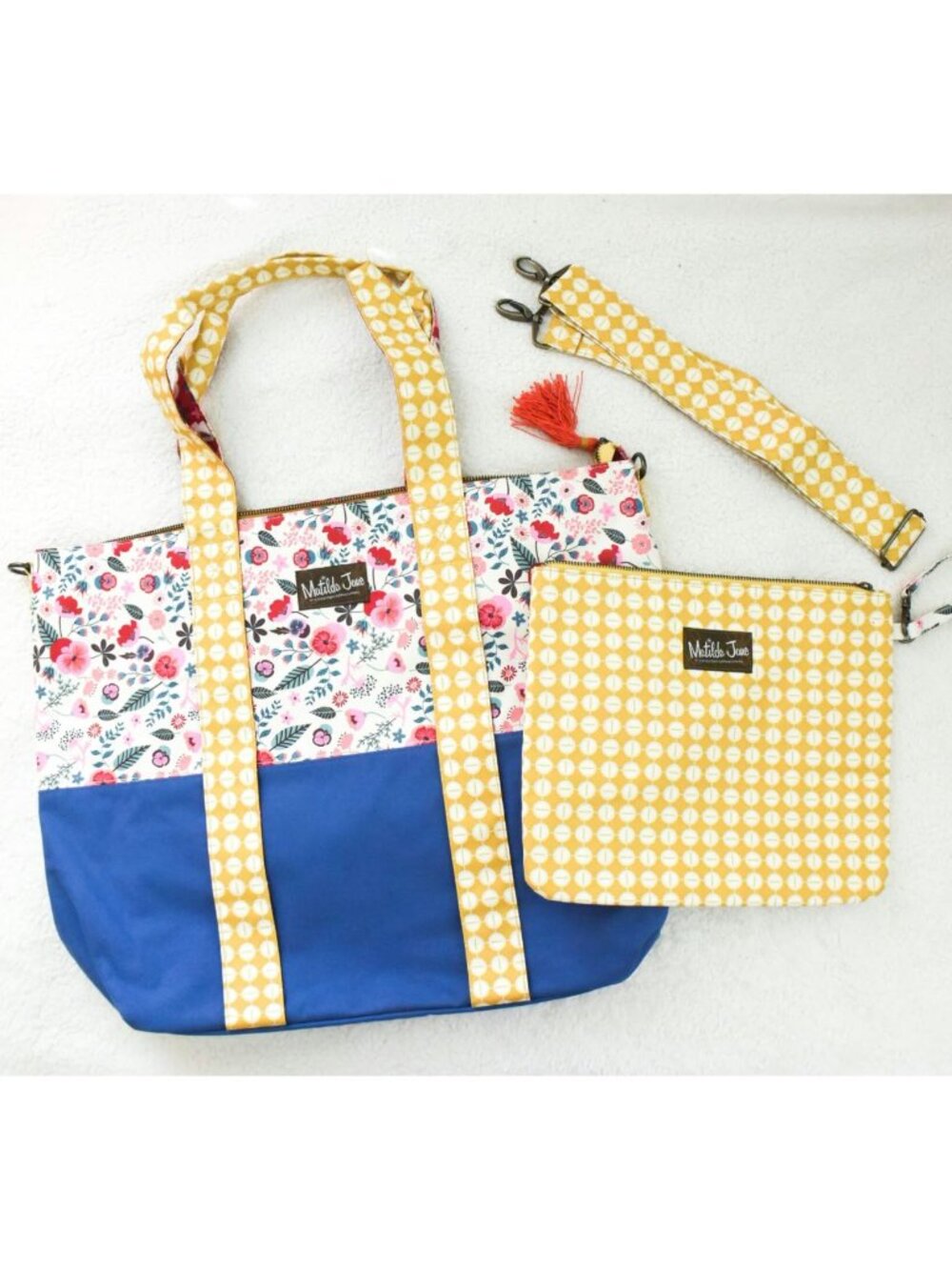 *Matilda Jane* Going Somewhere Tote Weekender Bag w/ Pouch & Crossbody Strap